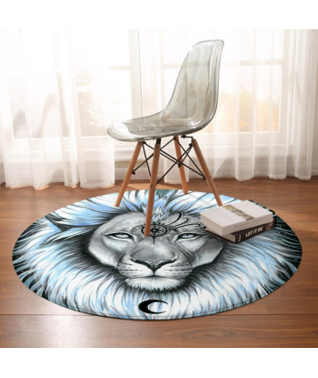 Tapis Rond Lion  Sagesse Bleue outlet