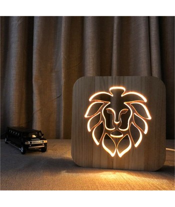 Lampe de Chevet Lion Bois du meilleur 