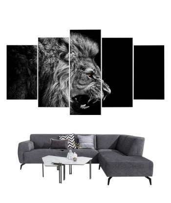 Tableau Lion Rugissant basket pas cher