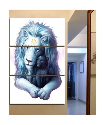 Tableau Lion Blanc Lion Noir s'inspire de l'anatomie humaine