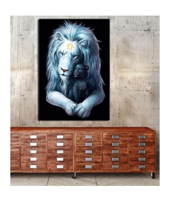 Tableau Lion Certitude Véritable concentré