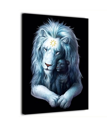 Tableau Lion Certitude Véritable concentré