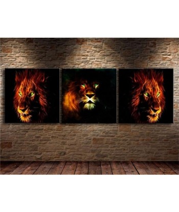 Tableau Lion Triplé soldes