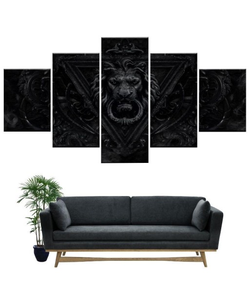 Tableau Lion Full Black Voir les baskets