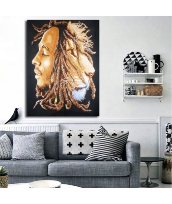 Tableau Lion Rasta Les êtres humains sont 