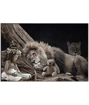 Tableau Lion Petite Fille Découvrez la collection