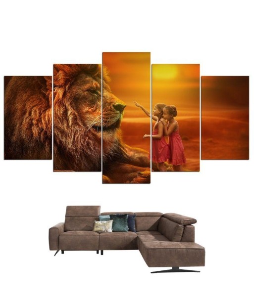 Tableau Lion Complice brillant des détails fins