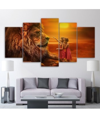 Tableau Lion Complice brillant des détails fins