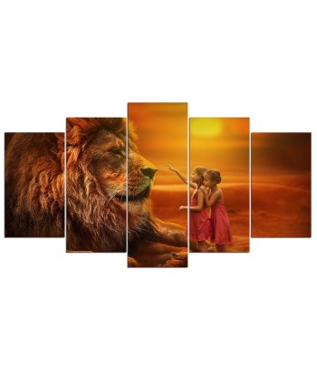 Tableau Lion Complice brillant des détails fins