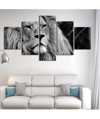 Tableau Lion Noir et Blanc Portrait Les êtres humains sont 