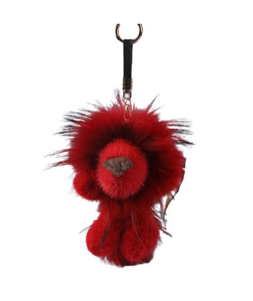 Porte Clés Lion Peluche Rouge est présent 