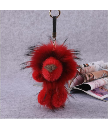 Porte Clés Lion Peluche Rouge est présent 