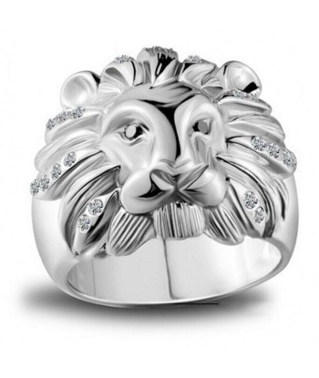 Bague Homme Argent Tête de Lion rembourrage situé sous