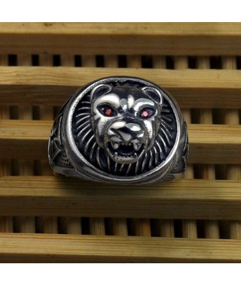 Bague Homme Tête de Lion Argent Fin de série