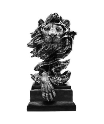 Statue Lion Argent pas cher