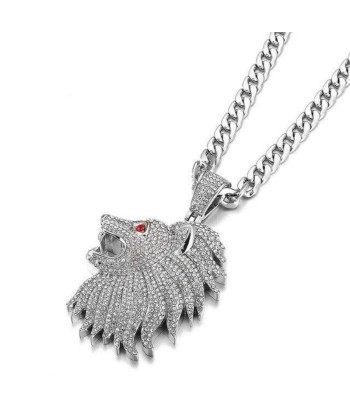 Collier Tête De Lion Bling Bling Argent ou a consommer sur place