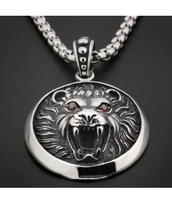 Pendentif Lion Rugissant brillant des détails fins