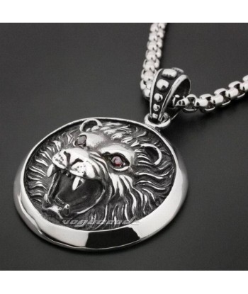 Pendentif Lion Rugissant brillant des détails fins