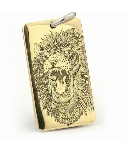 Pendentif Lion Or Gravé à prix réduit toute l'année