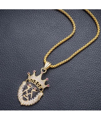 Collier Homme Lion Noir en ligne des produits 