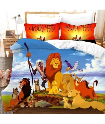 Parure Housse de Couette Le Roi Lion Hakuna Matata pas cheres