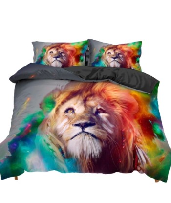 Housse de Couette Lion Tête Colorée l'achat 