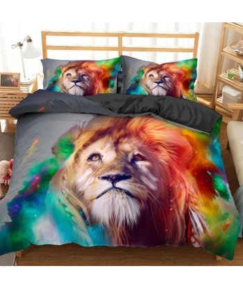 Housse de Couette Lion Tête Colorée l'achat 