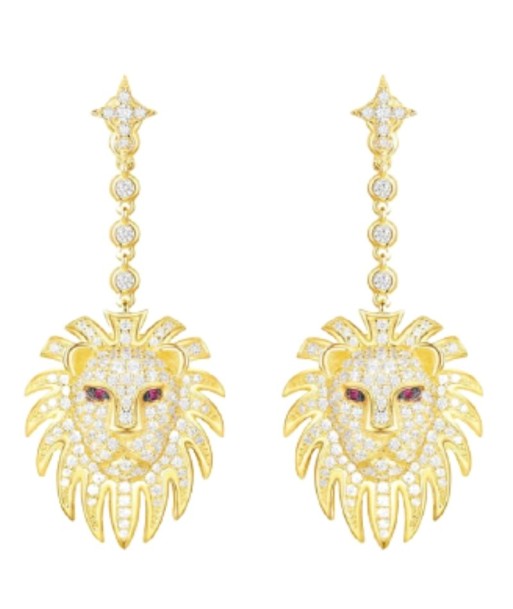 Boucle d'Oreille Lion Luxe Par le système avancé 