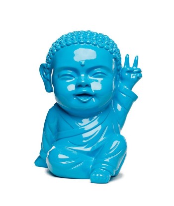 Statue Buddha Iki Glossy Bleu solde