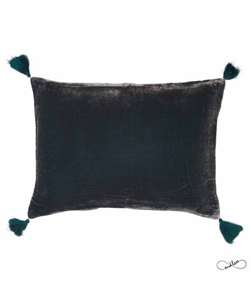 Coussin Goa Pompons Dark Slate Les êtres humains sont 