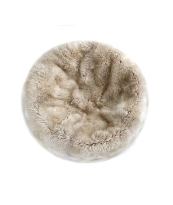 Pouf en peau de mouton XL plus qu'un jeu 